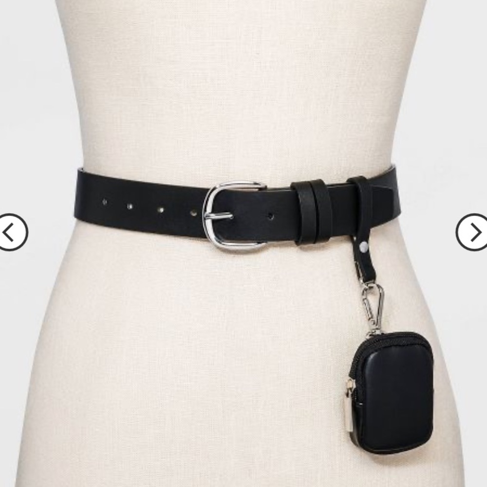 Wild Fable Women's Belt with Removable Pouch Black Size XS